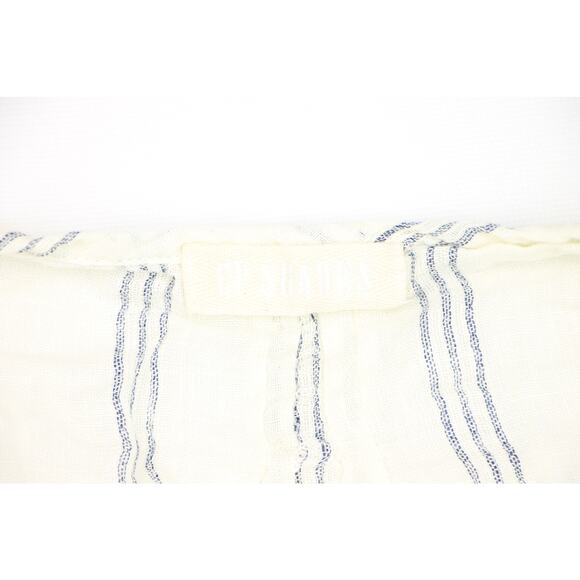 CP Shades Linen Stripes Striped Tunic Shirt Dress Blouse - Picture 4 of 7